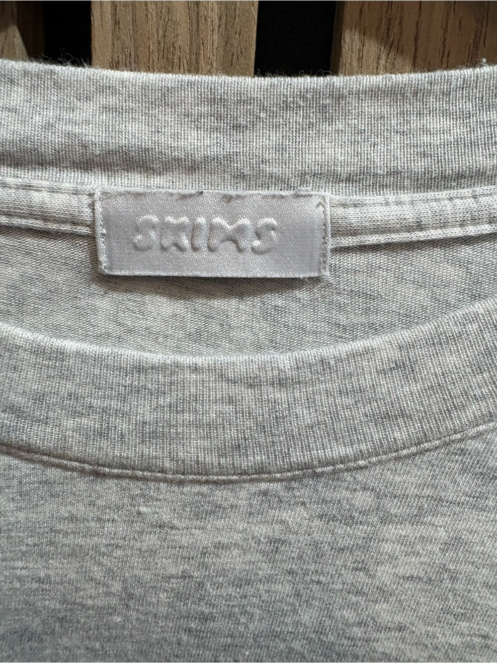 SKIMS Crewneck Sweater in Light Heather Gray